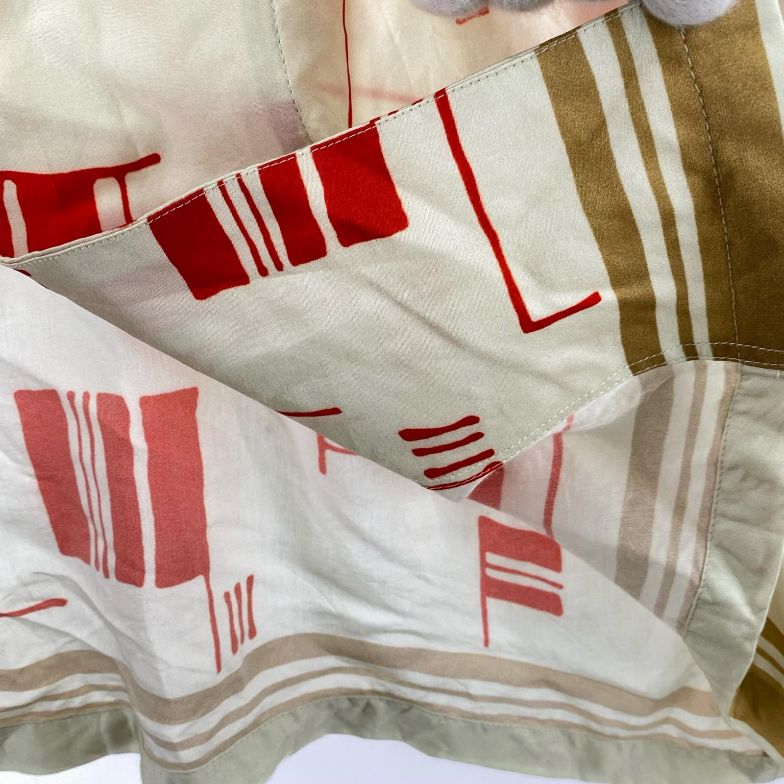 長袖シャツ 総柄シルクガウン M M ベージュ
