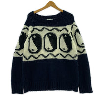 ニット BLACK WEIRDOS CANNABIS別注 Yin Yang Knit M M ネイビー