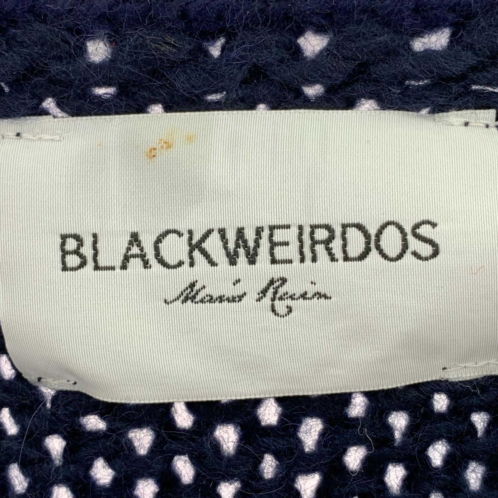 ニット BLACK WEIRDOS CANNABIS別注 Yin Yang Knit M M ネイビー