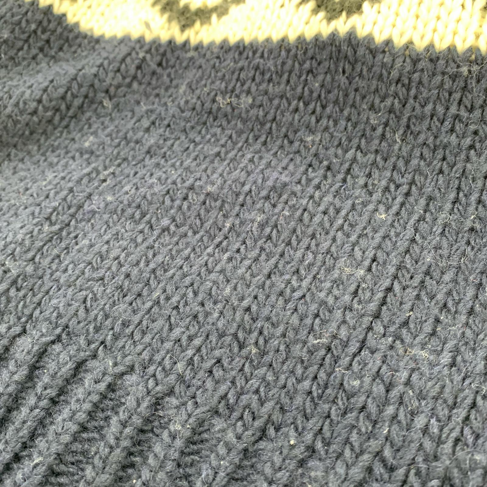 ニット BLACK WEIRDOS CANNABIS別注 Yin Yang Knit M M ネイビー