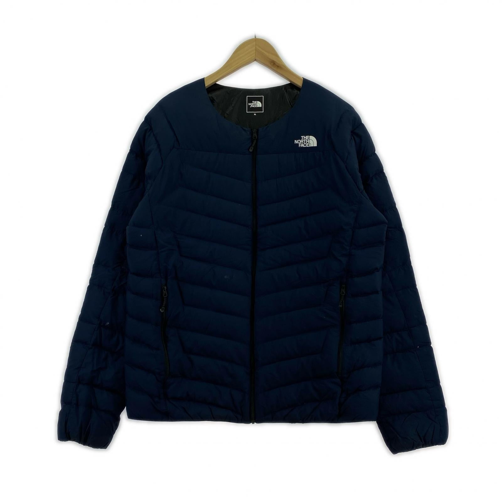ダウンジャケット THE NORTH FACE サンダーラウンドネックジャケット NV ブルー