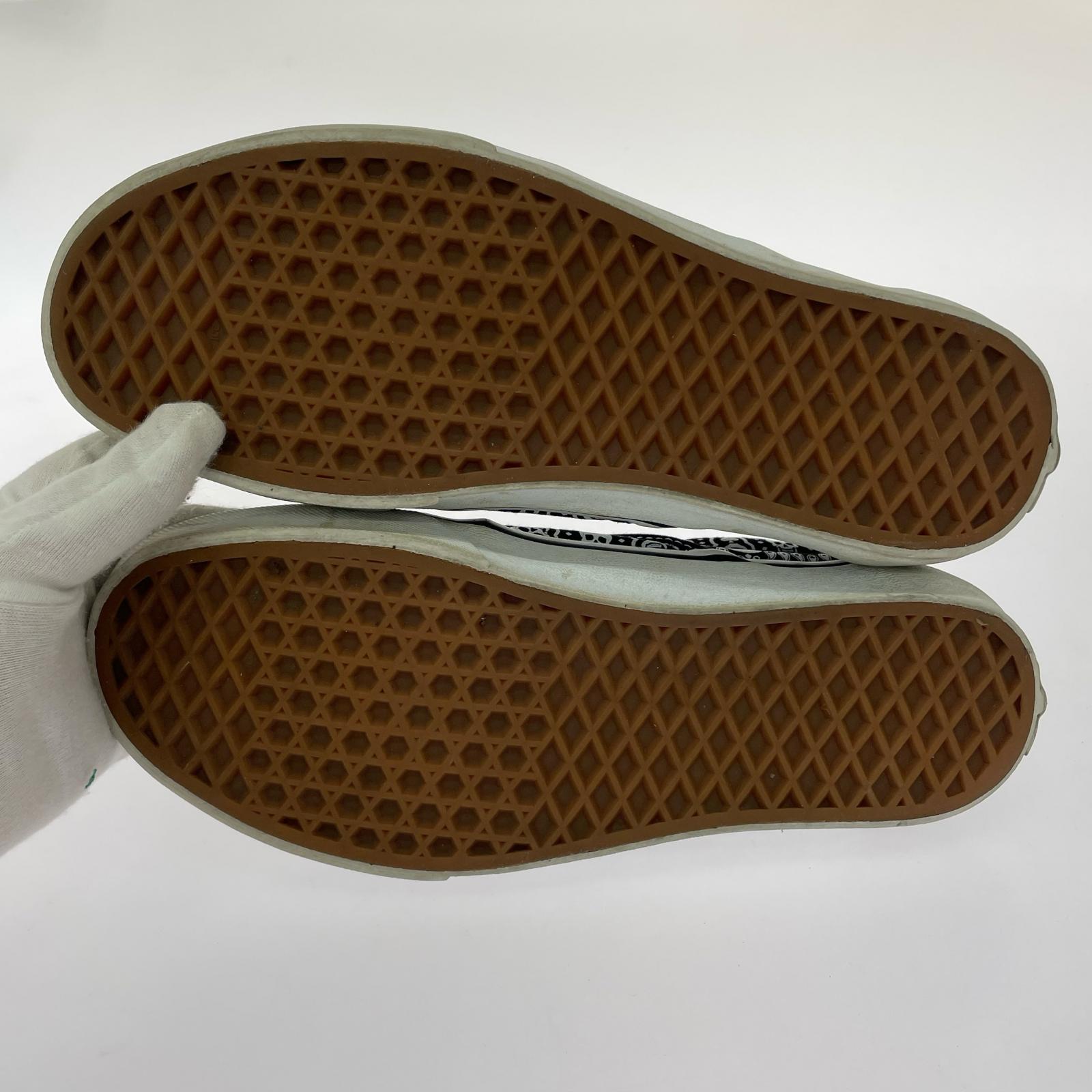 スニーカー slip-on スカル ペイズリー (26cm) 26cm (US8 UK7 1/2 EU42) ブラック
