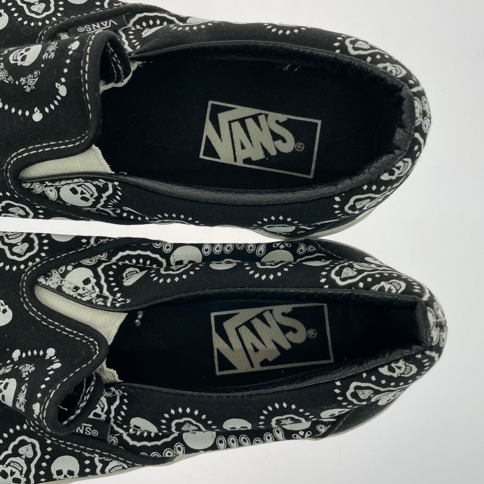 スニーカー slip-on スカル ペイズリー (26cm) 26cm (US8 UK7 1/2 EU42) ブラック