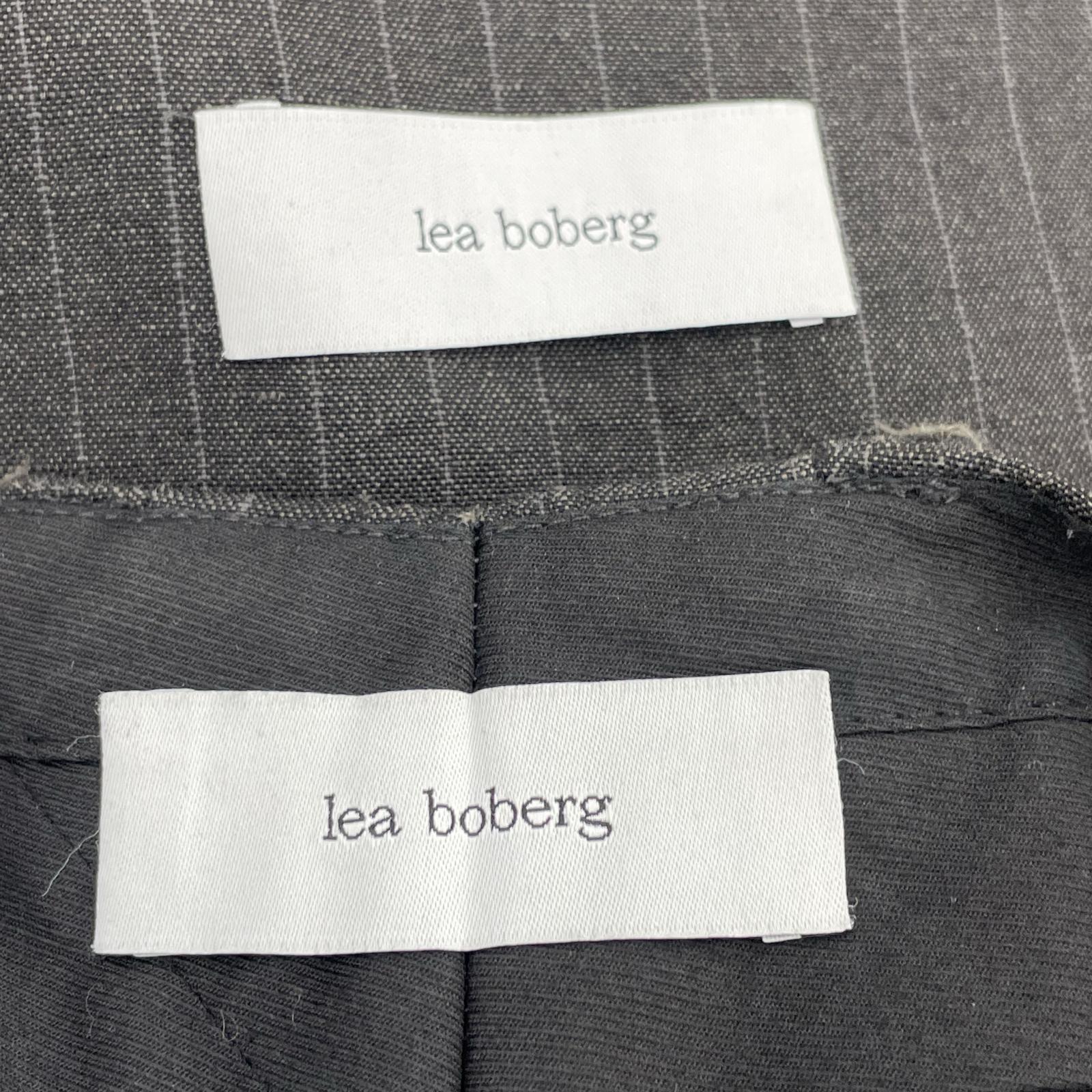 ジャケット lea boberg ウールリネン ストライプセットアップ 3 グレー 3 グレー
