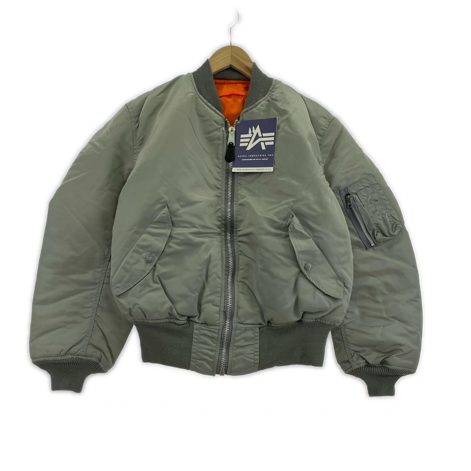 ジャケット MA-1 USA製(L) L グレー