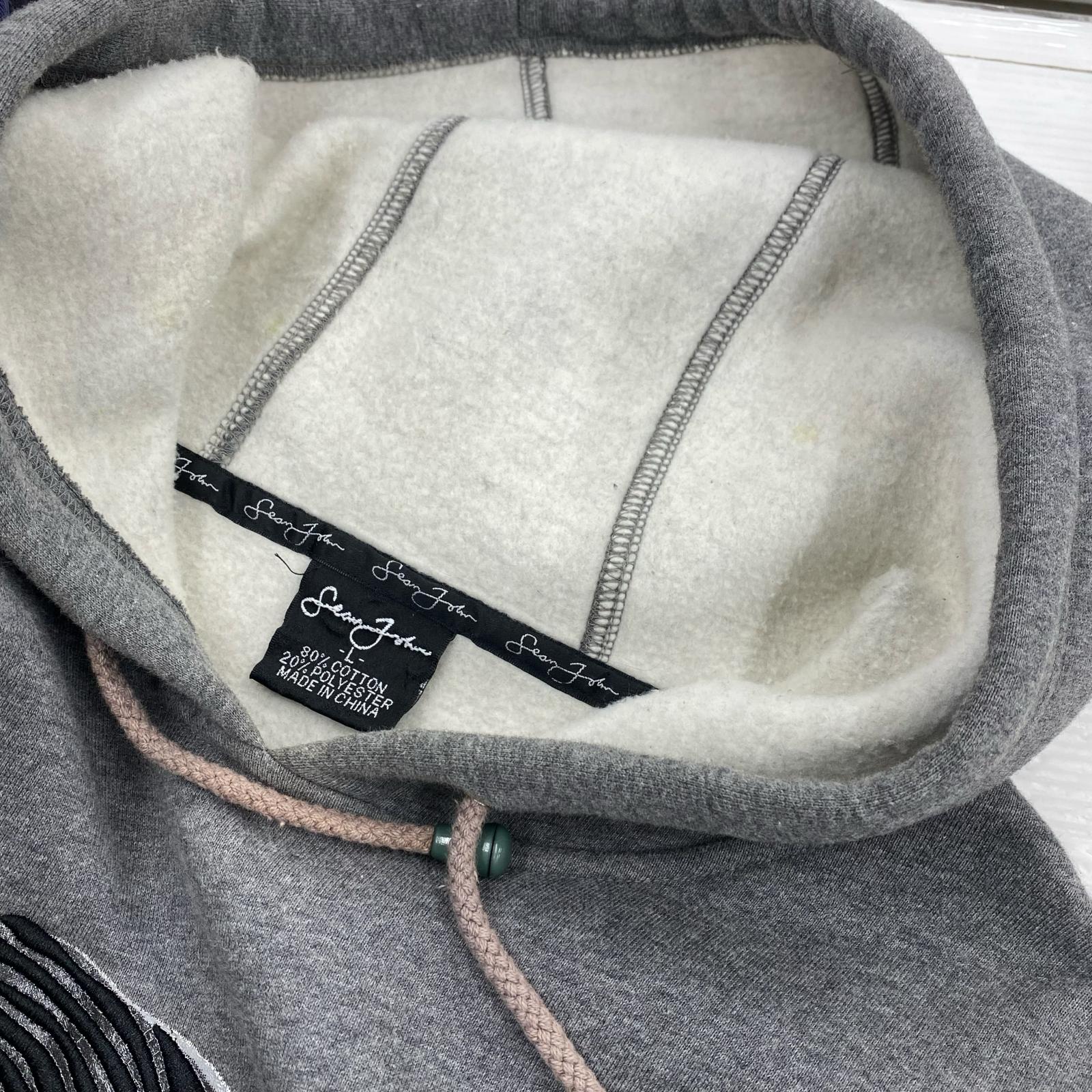 パーカー Sean John Print Hoodie GRY L L グレー