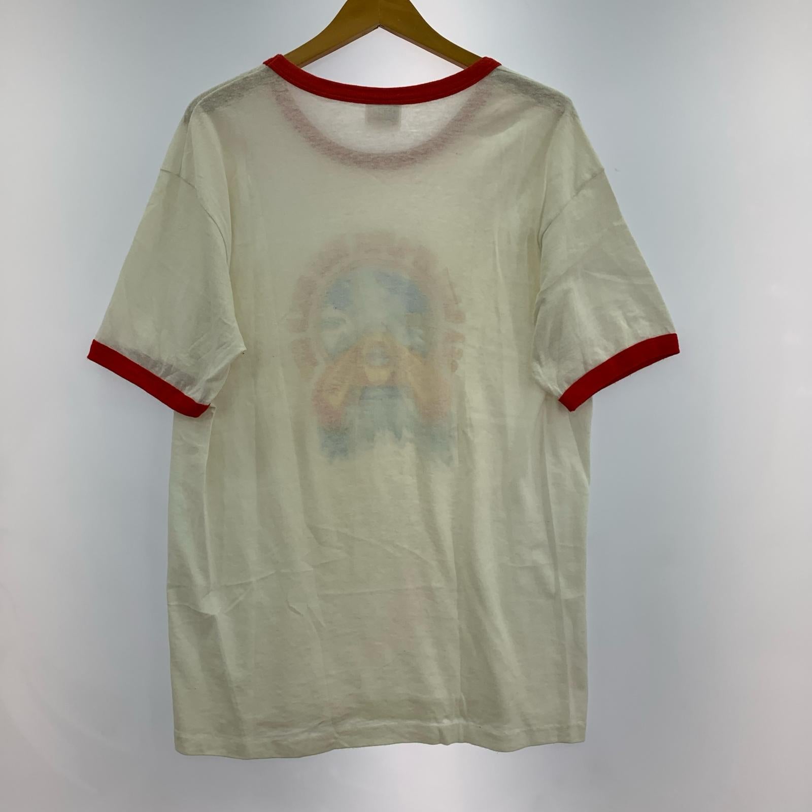 半袖Tシャツ 80s リンガー (L) ホワイト