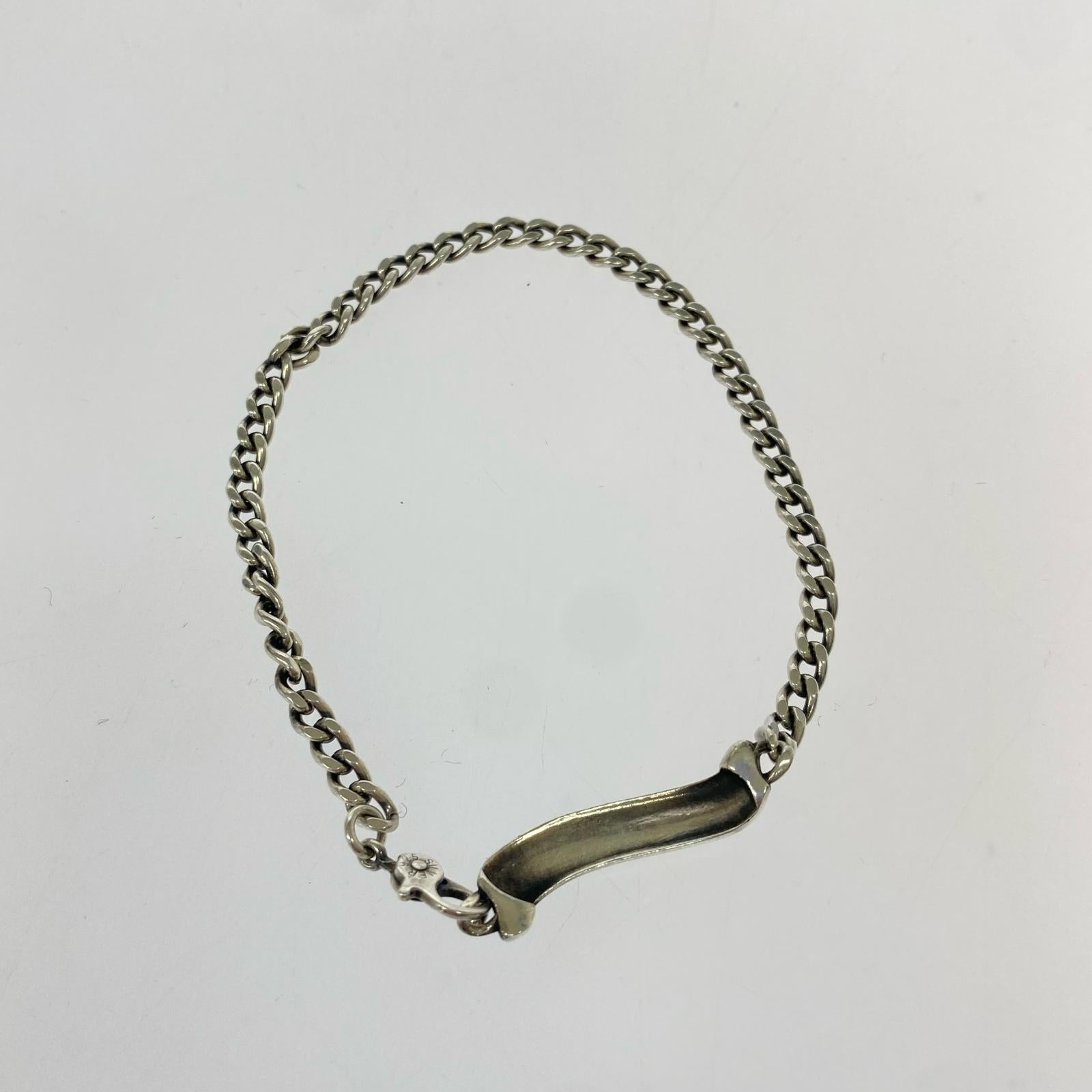 ブレスレット DEAL DESIGN 925 ロゴプレート チェーンブレスレット