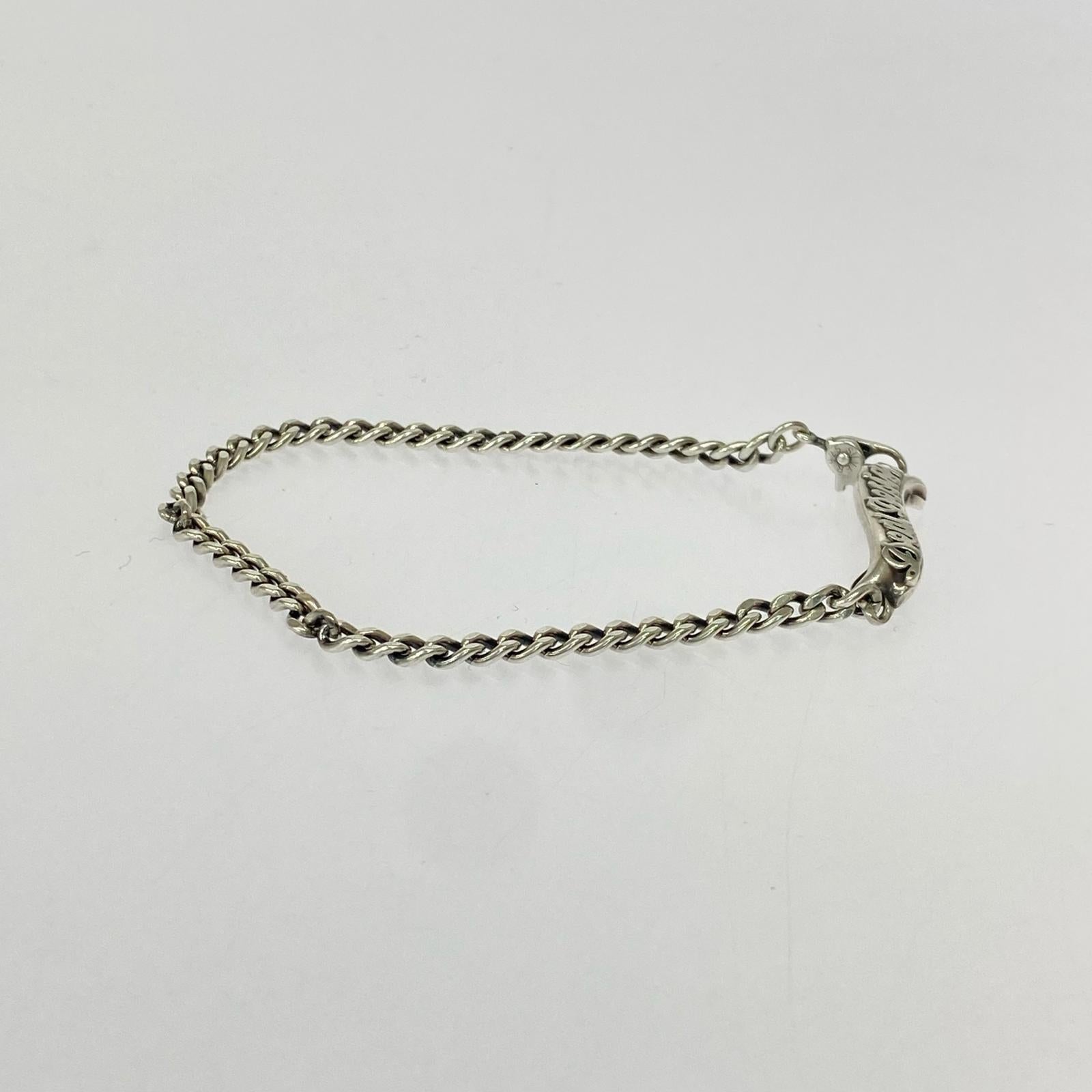 ブレスレット DEAL DESIGN 925 ロゴプレート チェーンブレスレット