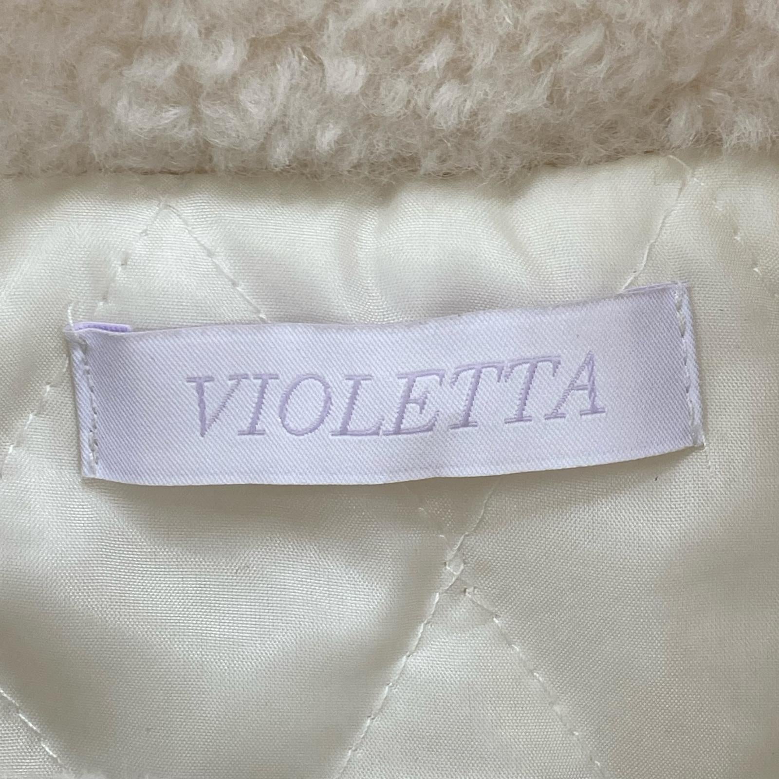ジャケット VIOLETTA ボアショートコート ホワイト