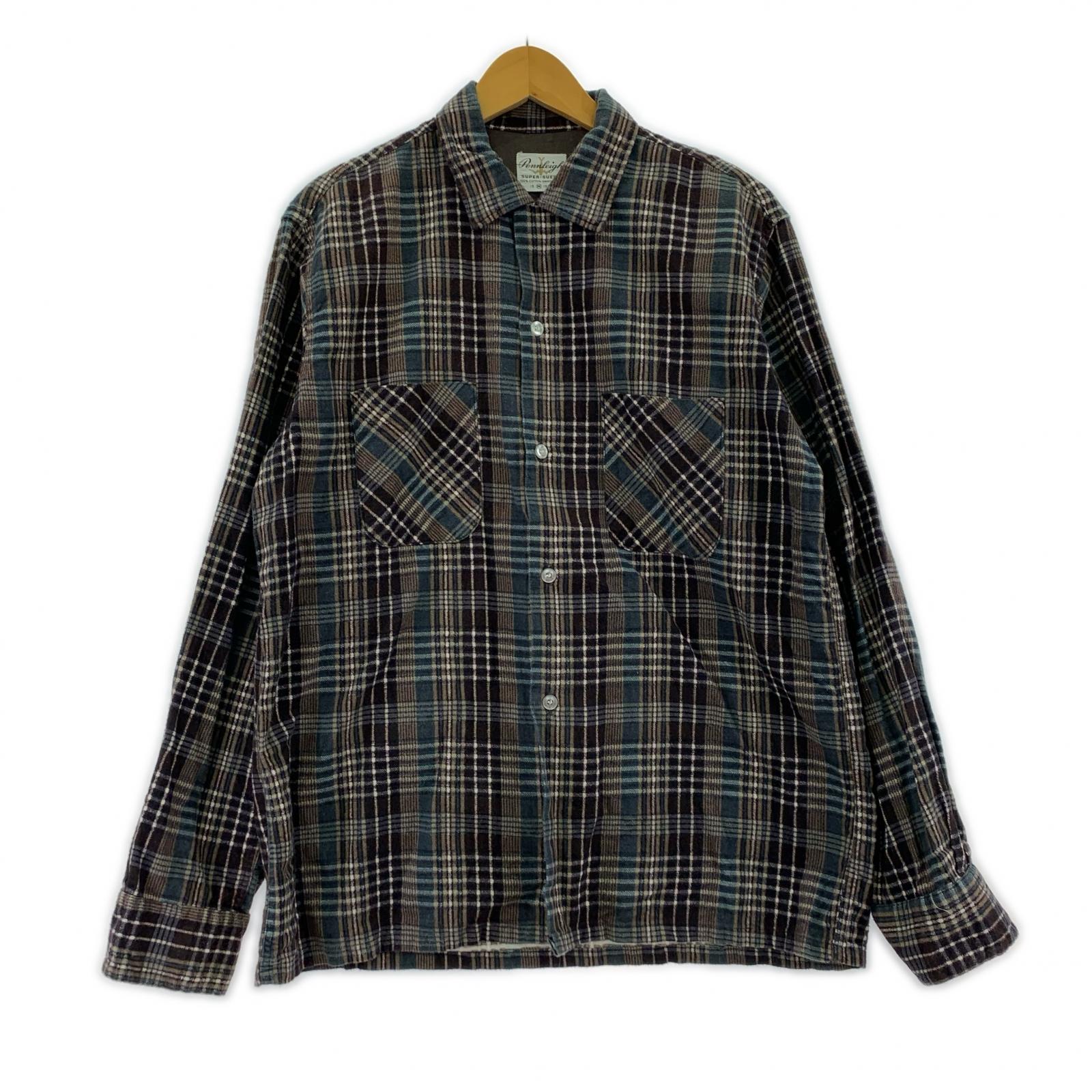 長袖シャツ 60s プリントネル M M マルチカラー