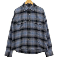 長袖シャツ VAINL ARCHIVE オープンカラーチェックシャツ M M グレー