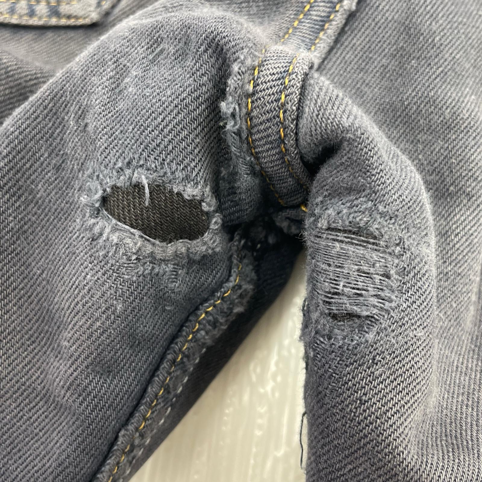 デニムパンツ 501 後染め 米国製 W33 33 ネイビー