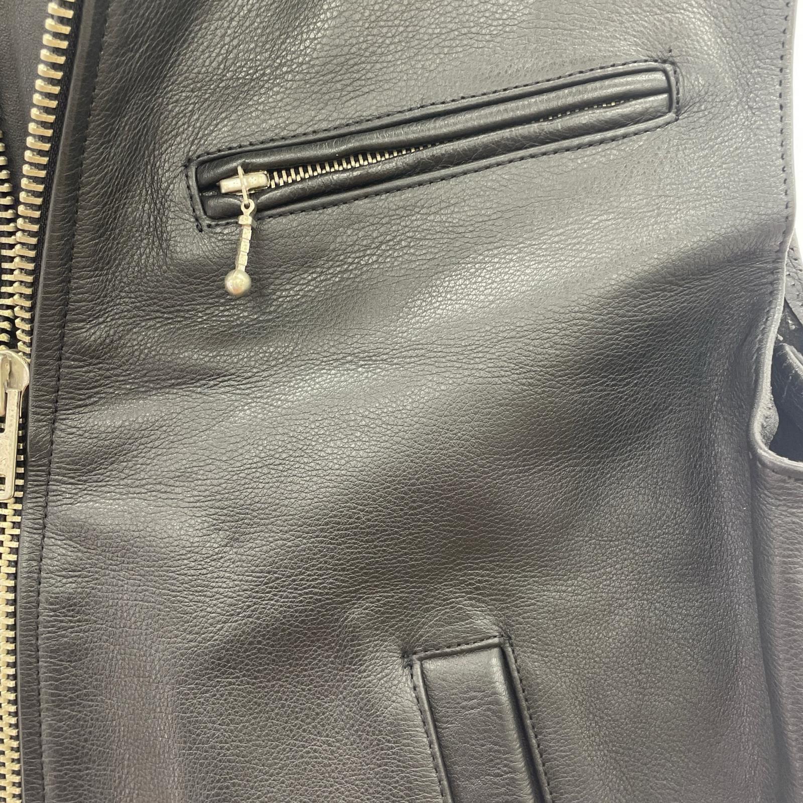 その他アウター HUMAN BEING Leather Vest BLK ブラック