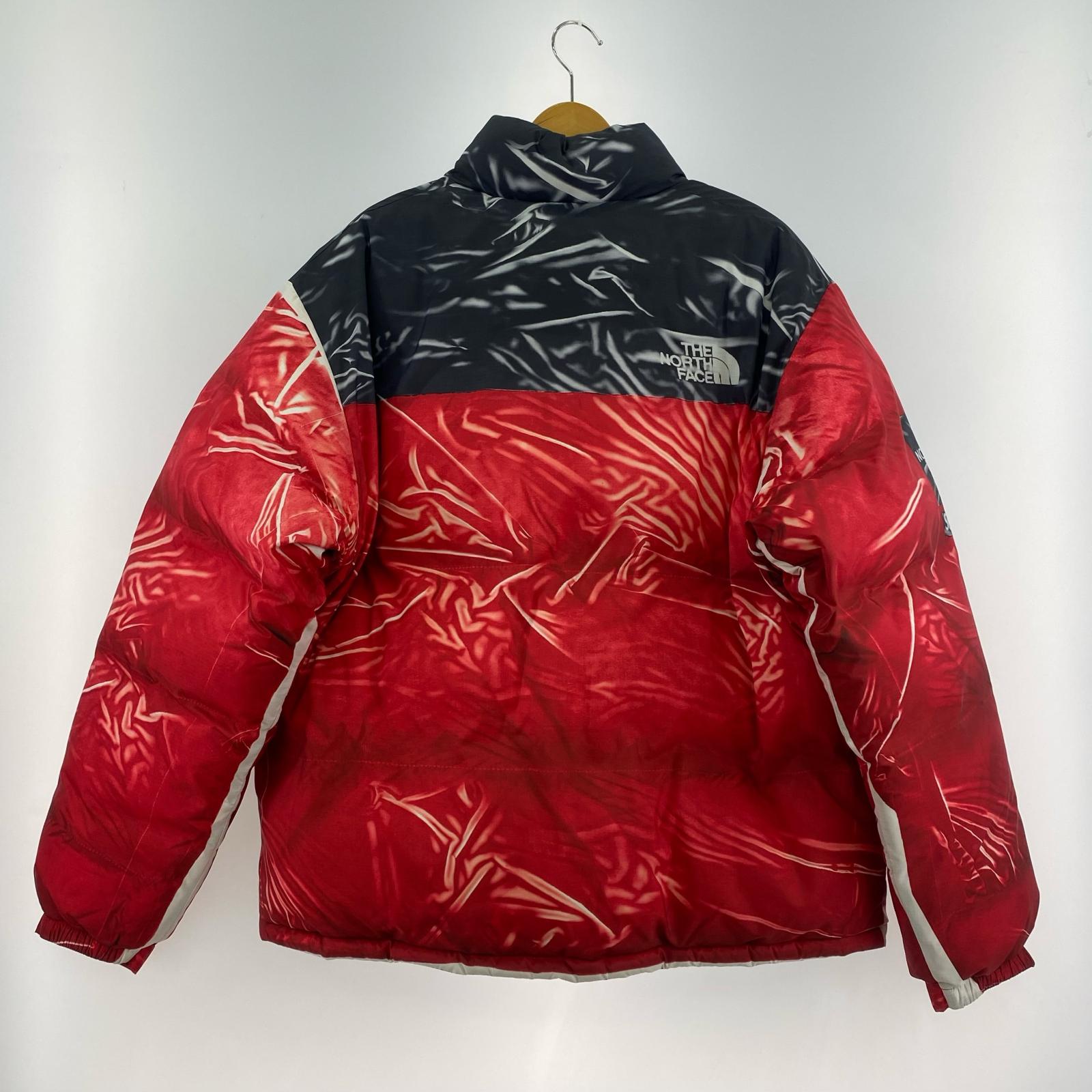 ダウンジャケット ×TNF 23SS Trompe Loeil Printed Nuptse XL レッド