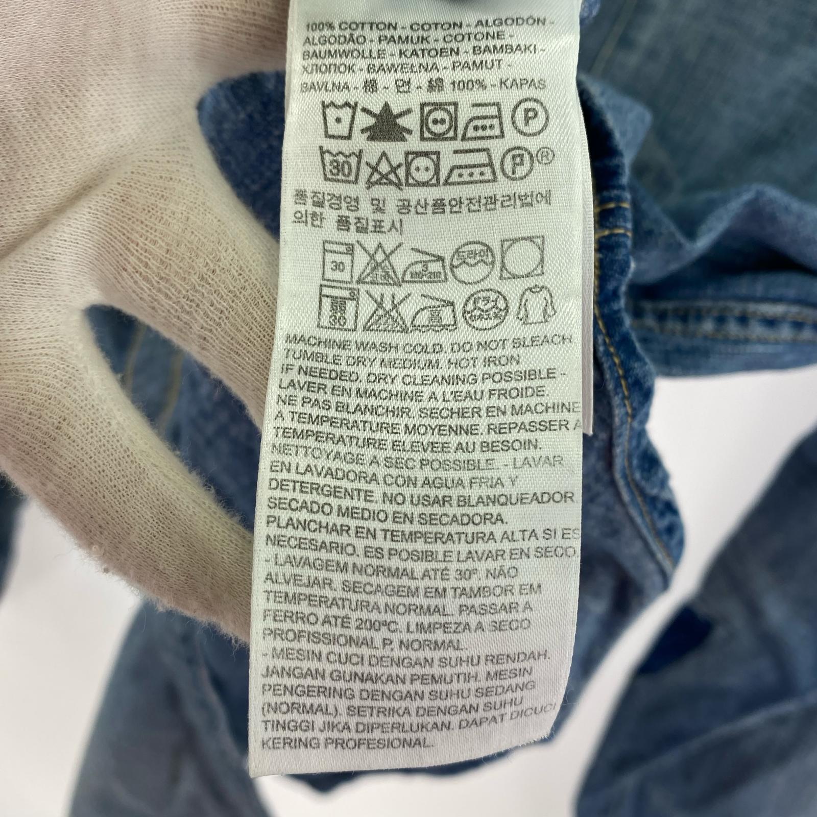 長袖シャツ デニム ウエスタンシャツ (M) M ブルー