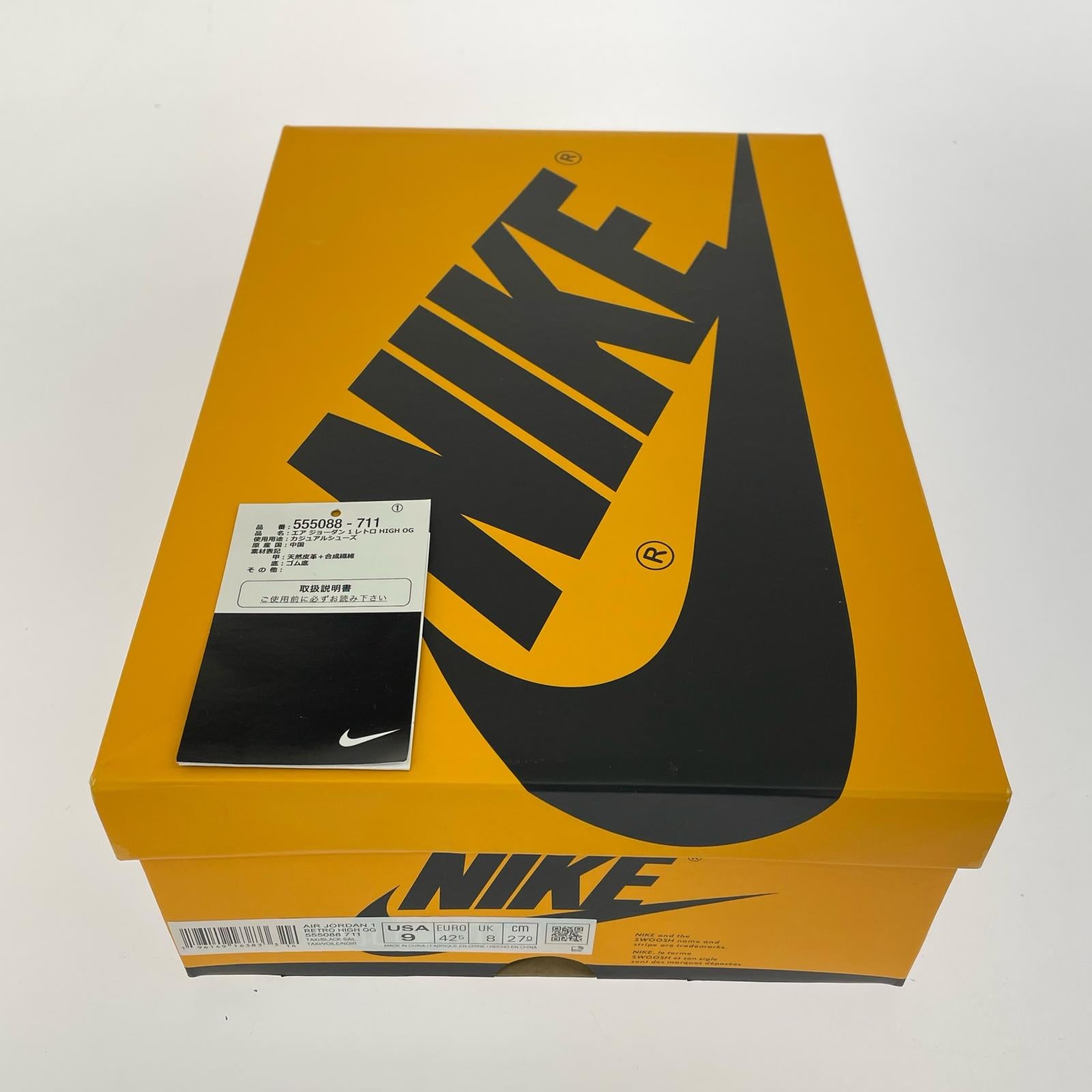 スニーカー AIR JORDAN 1 RETRO HIGH OG 555088-711 27cm (US9 UK8 1/2 EU44)