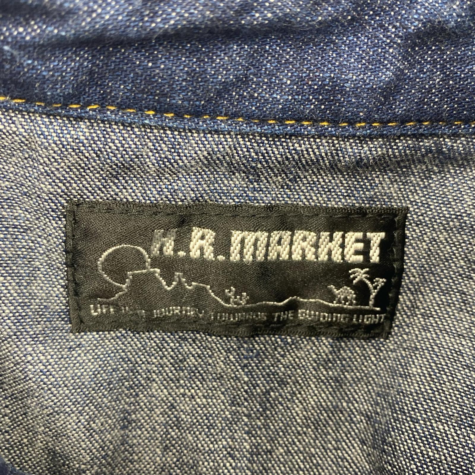 長袖シャツ H.R.MARKET デニムシャツ 3 3 ネイビー