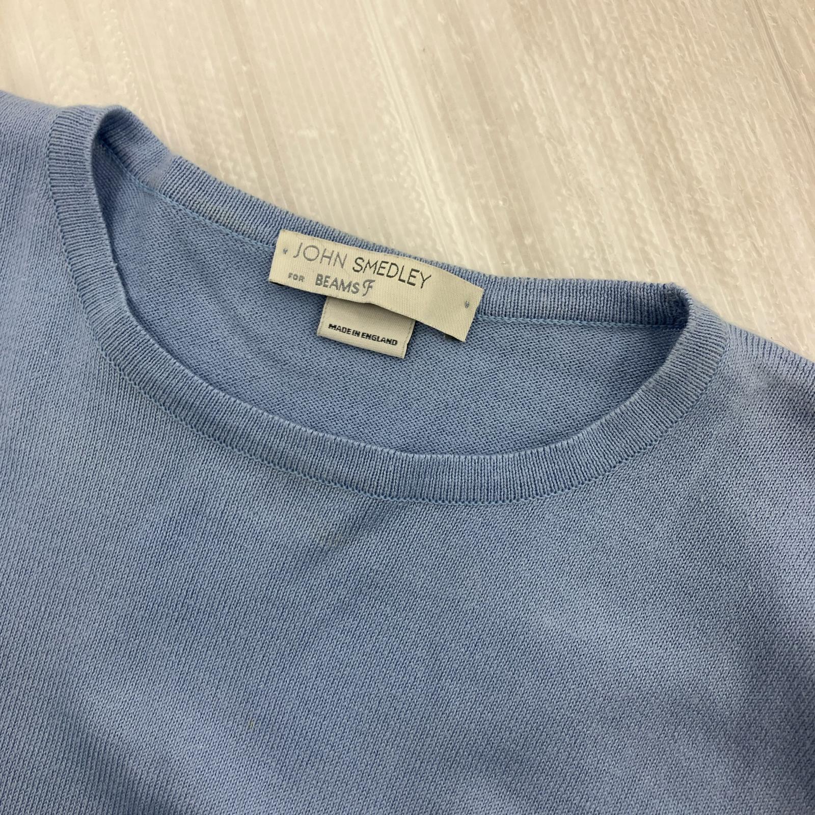 ニット ×BEAMS F クルーネックニット ブルー
