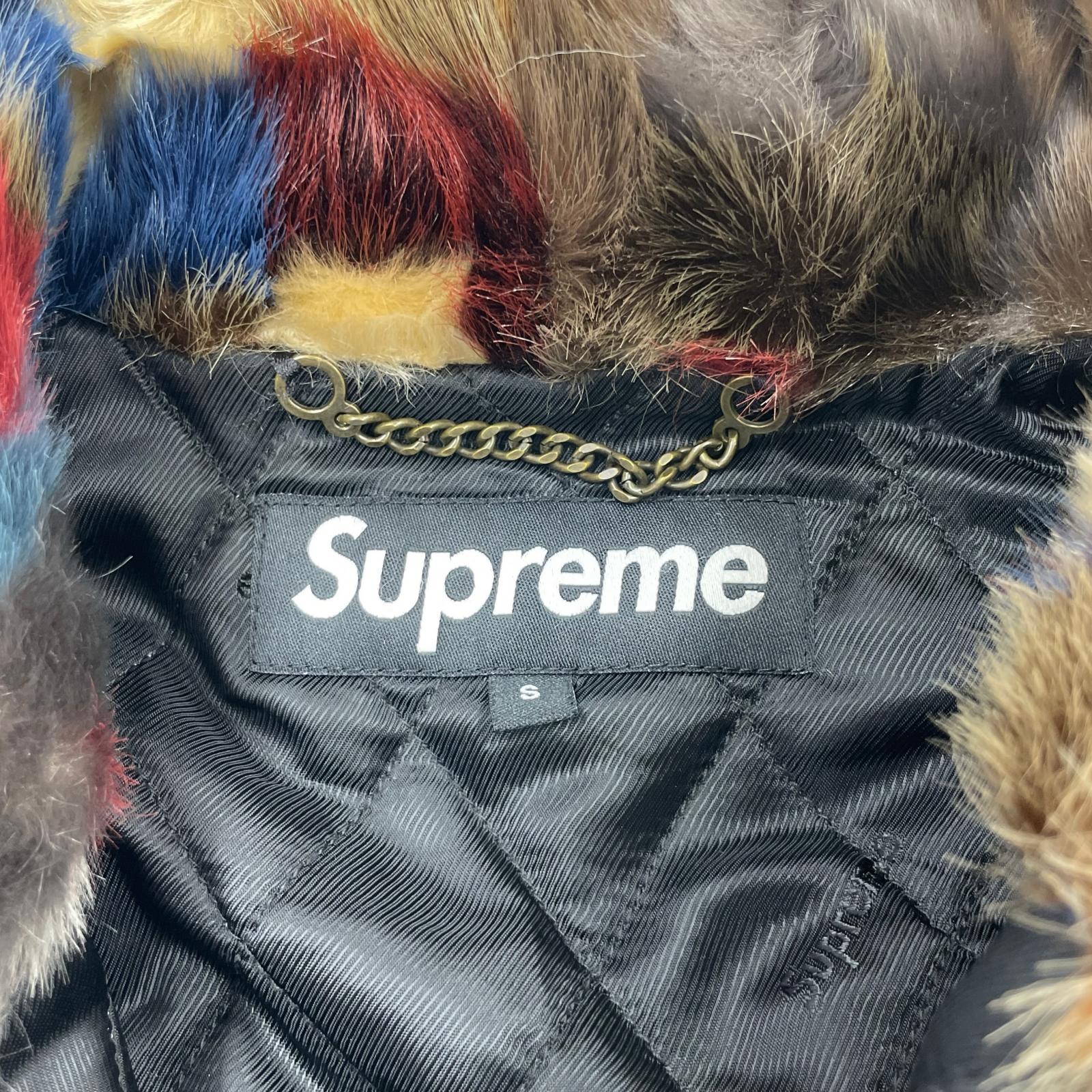 ジャケット 22AW Multicolor Faux Fur Bomber Jacket S S