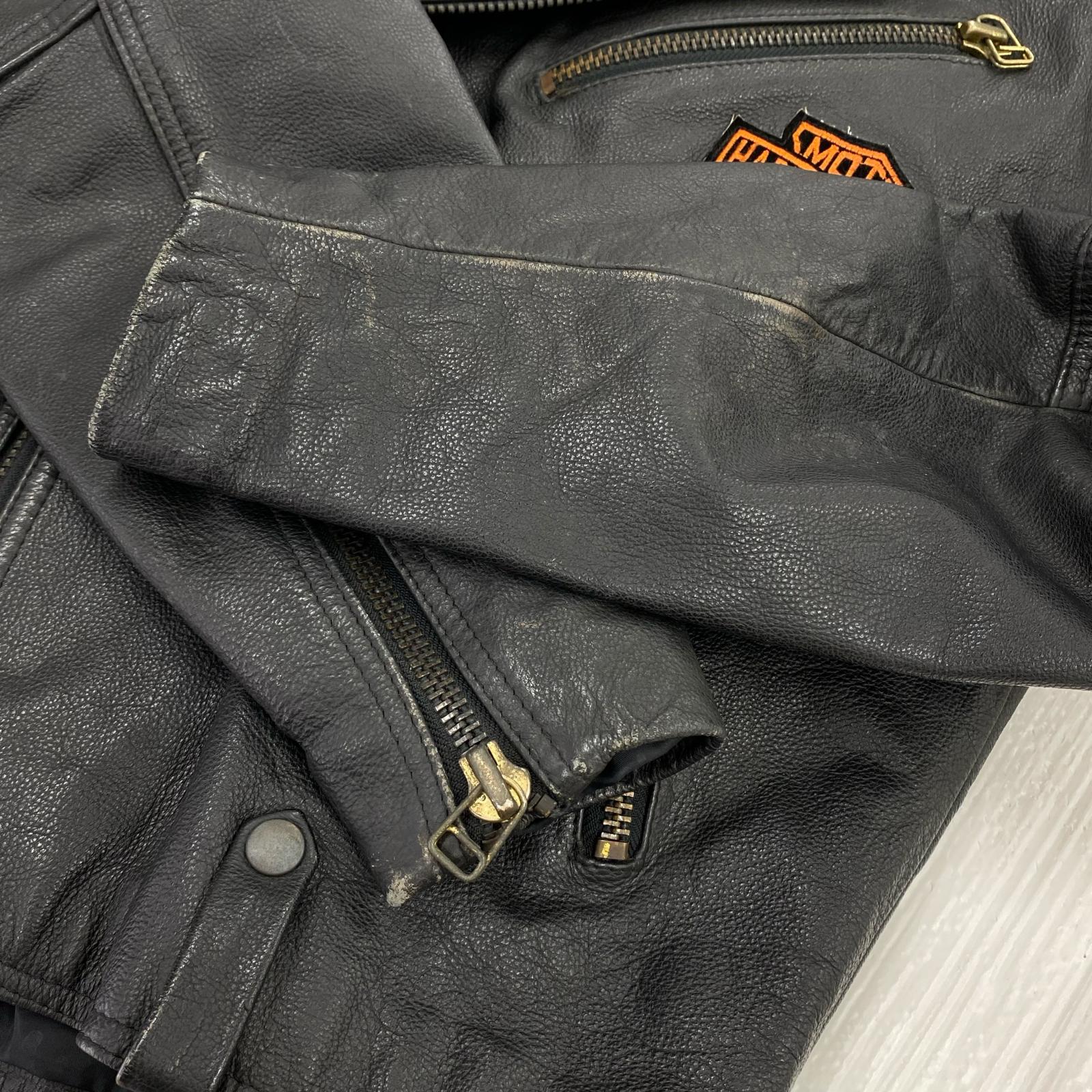 レザージャケット ボアライナー付きダブルライダース BLK ブラック