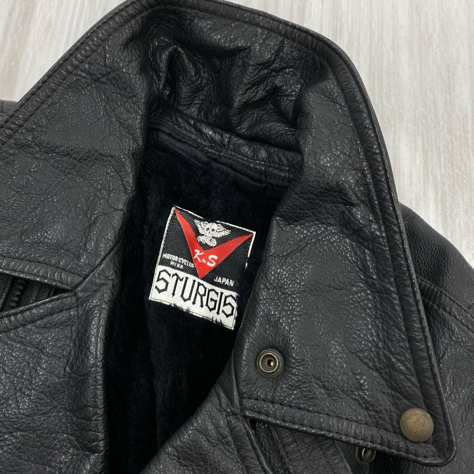 レザージャケット ボアライナー付きダブルライダース BLK ブラック