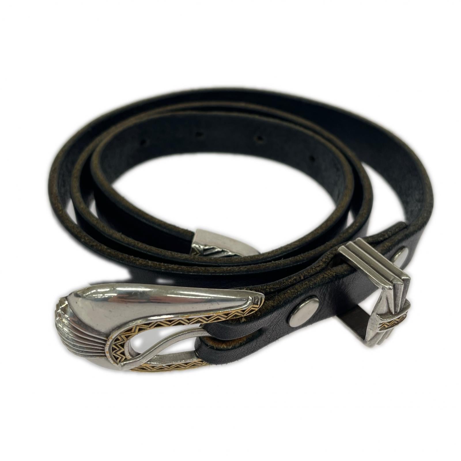 その他アクセサリー moonshine leather ウエスタンベルト ブラック