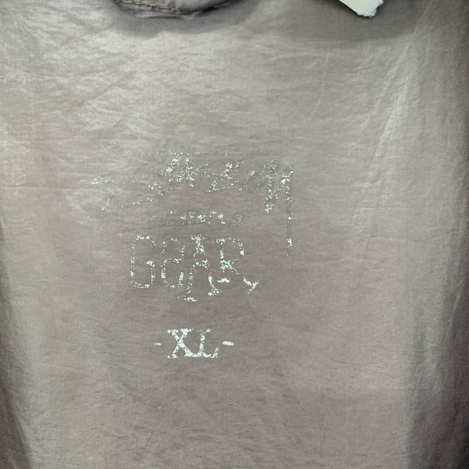ジャケット 90s~ STUSSY GEAR シャドープリント ナイロンジャケット XL 茶 ブラウン