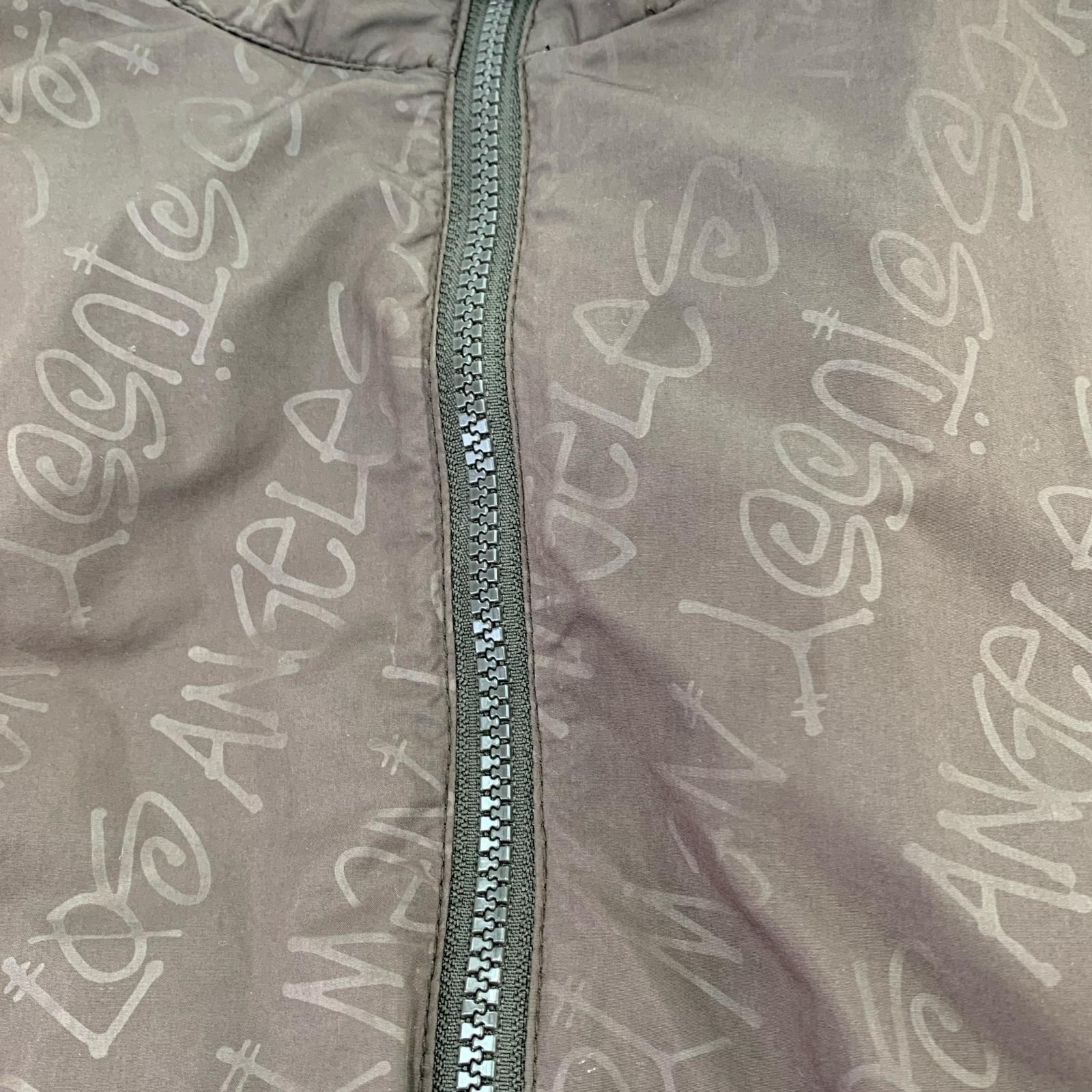 ジャケット 90s~ STUSSY GEAR シャドープリント ナイロンジャケット XL 茶 ブラウン