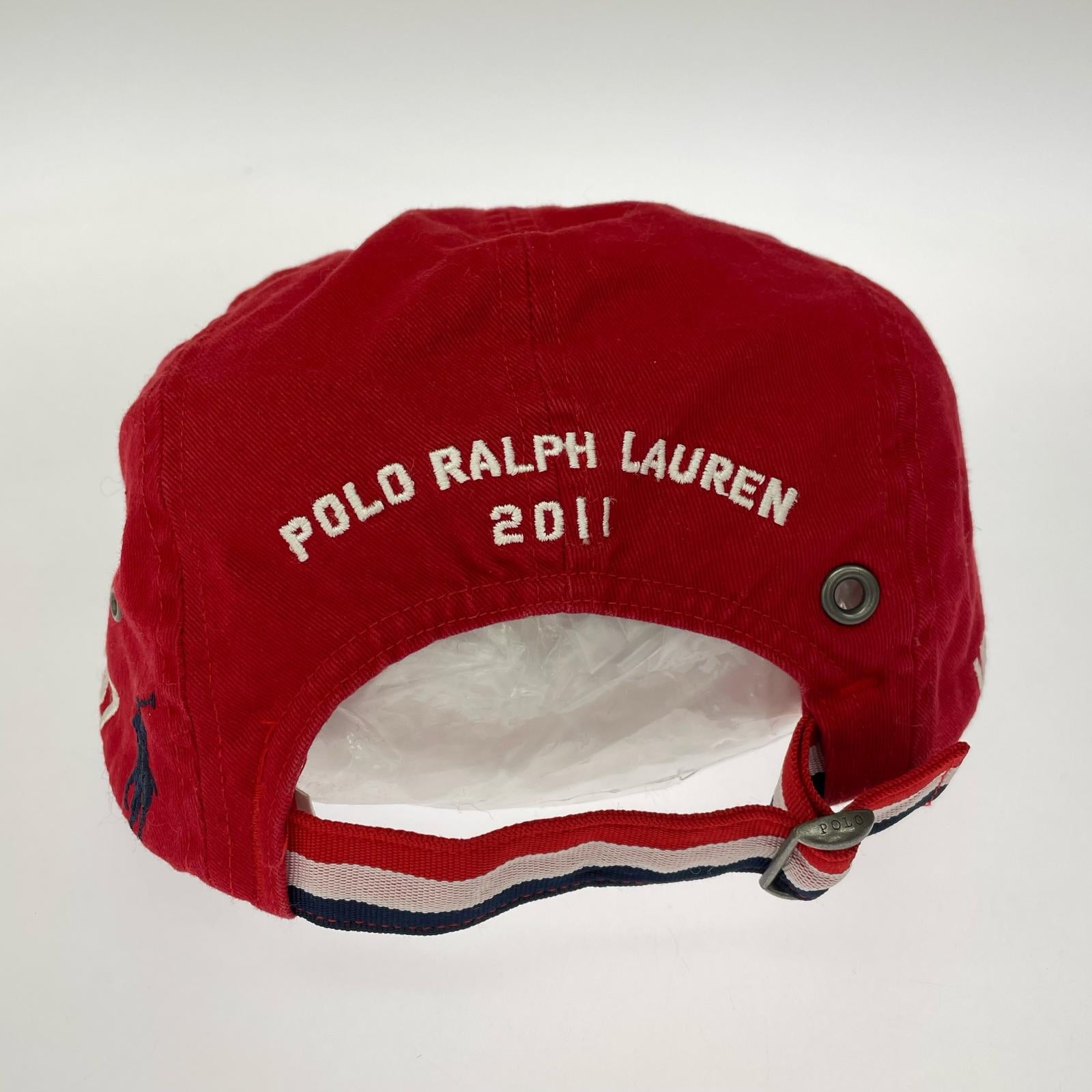 キャップ POLO RALPH LAUREN 復刻 レーシングキャップ 赤 レッド
