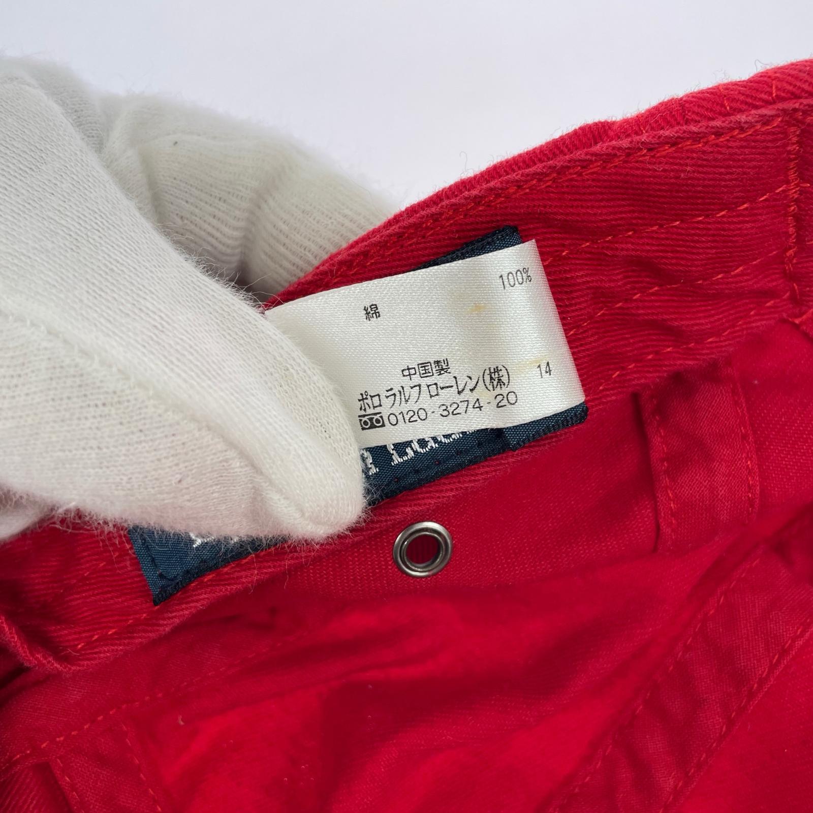 キャップ POLO RALPH LAUREN 復刻 レーシングキャップ 赤 レッド