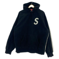 パーカー Tonal S logo hooded sweatshirt 白黒 L L