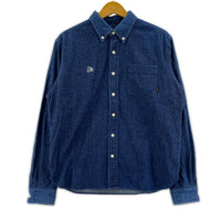 長袖シャツ CALEE L/Sシャンブレーシャツ BLU L ブルー