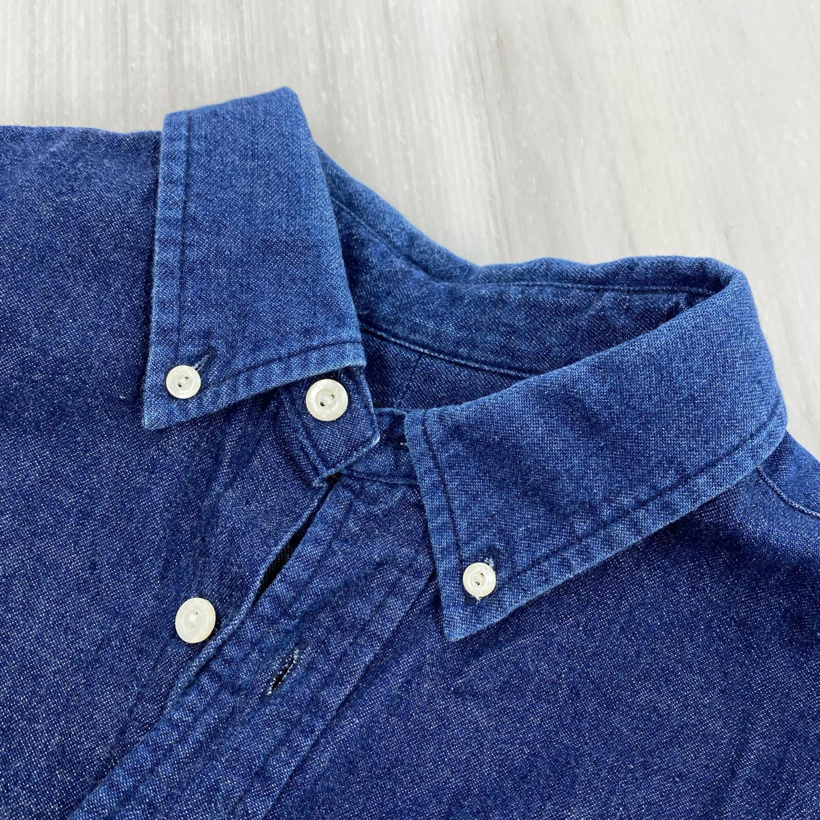 長袖シャツ CALEE L/Sシャンブレーシャツ BLU L ブルー