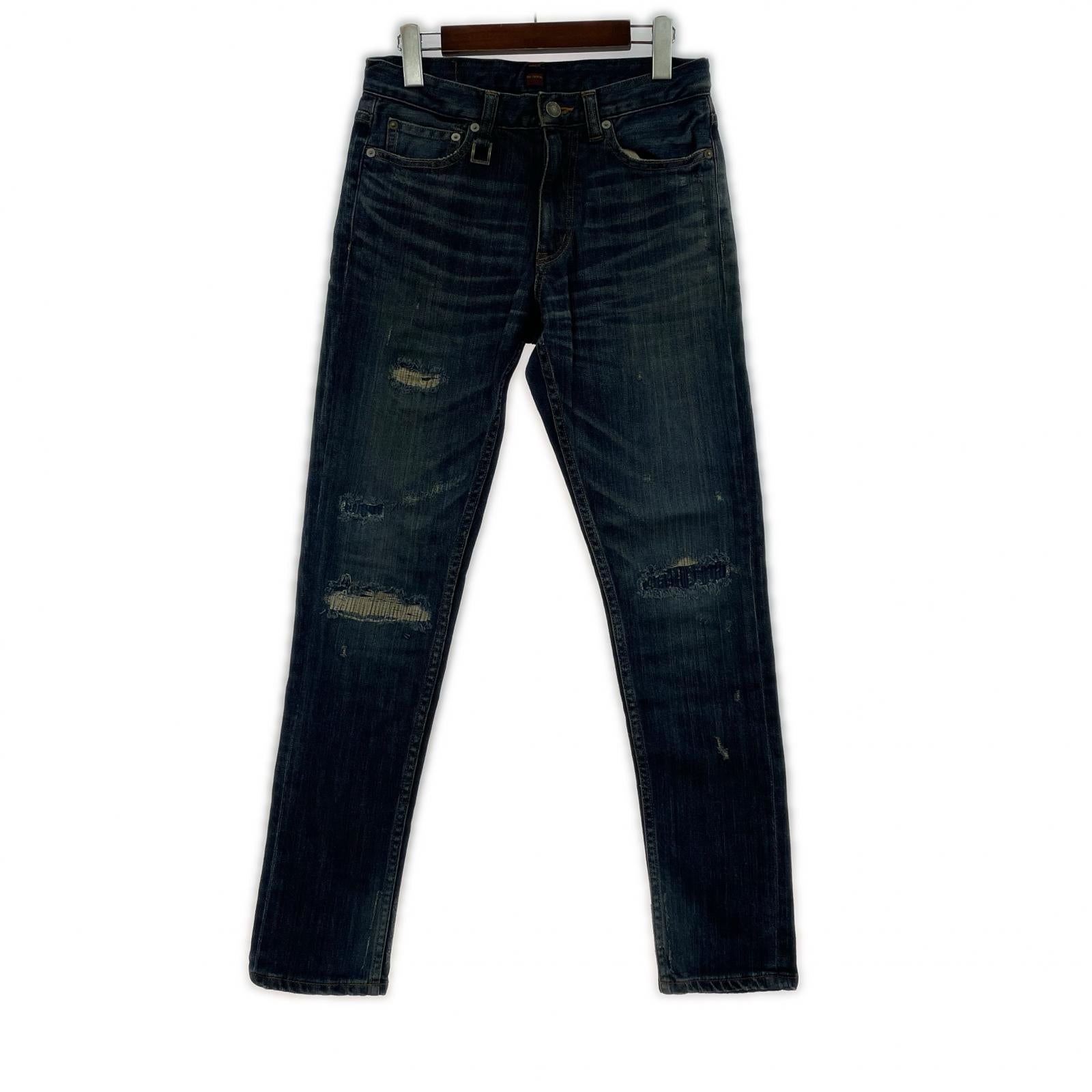 デニムパンツ SKINNY STRETCH DENIM Remake 30 ネイビー