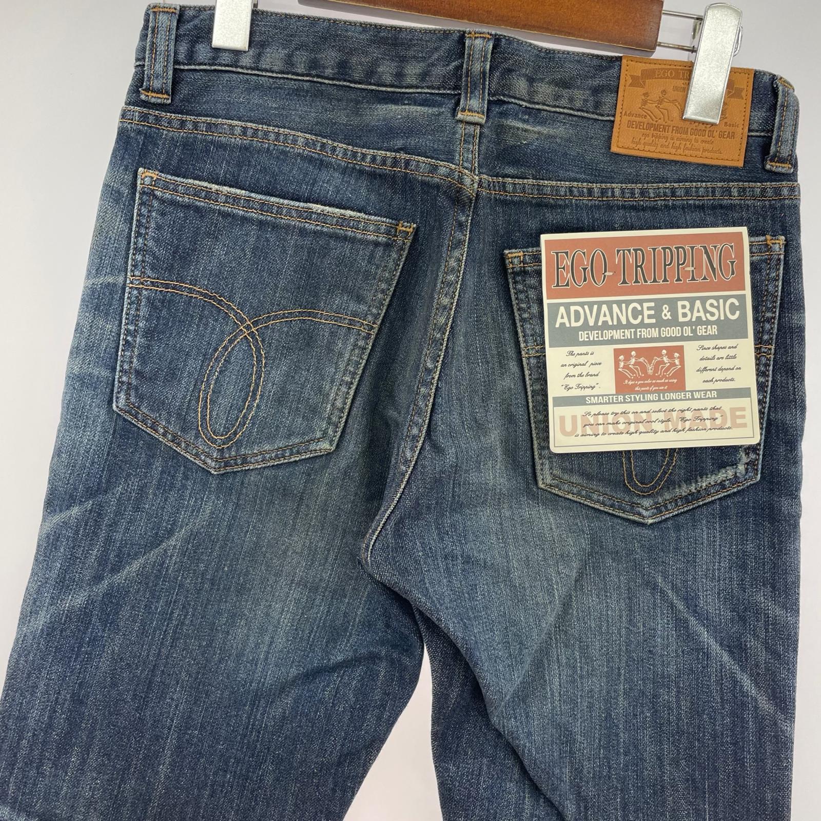 デニムパンツ SKINNY STRETCH DENIM Remake 30 ネイビー