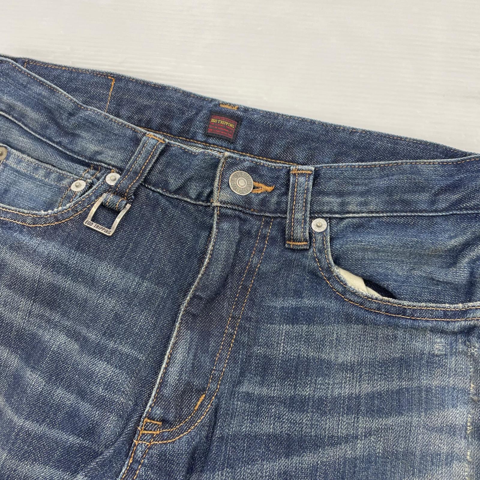 デニムパンツ SKINNY STRETCH DENIM Remake 30 ネイビー