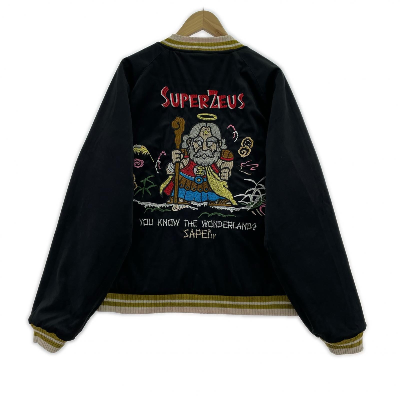 ジャケット SAPEur×ビックリマン Souvenir Jacket 黒×緑 (L) L