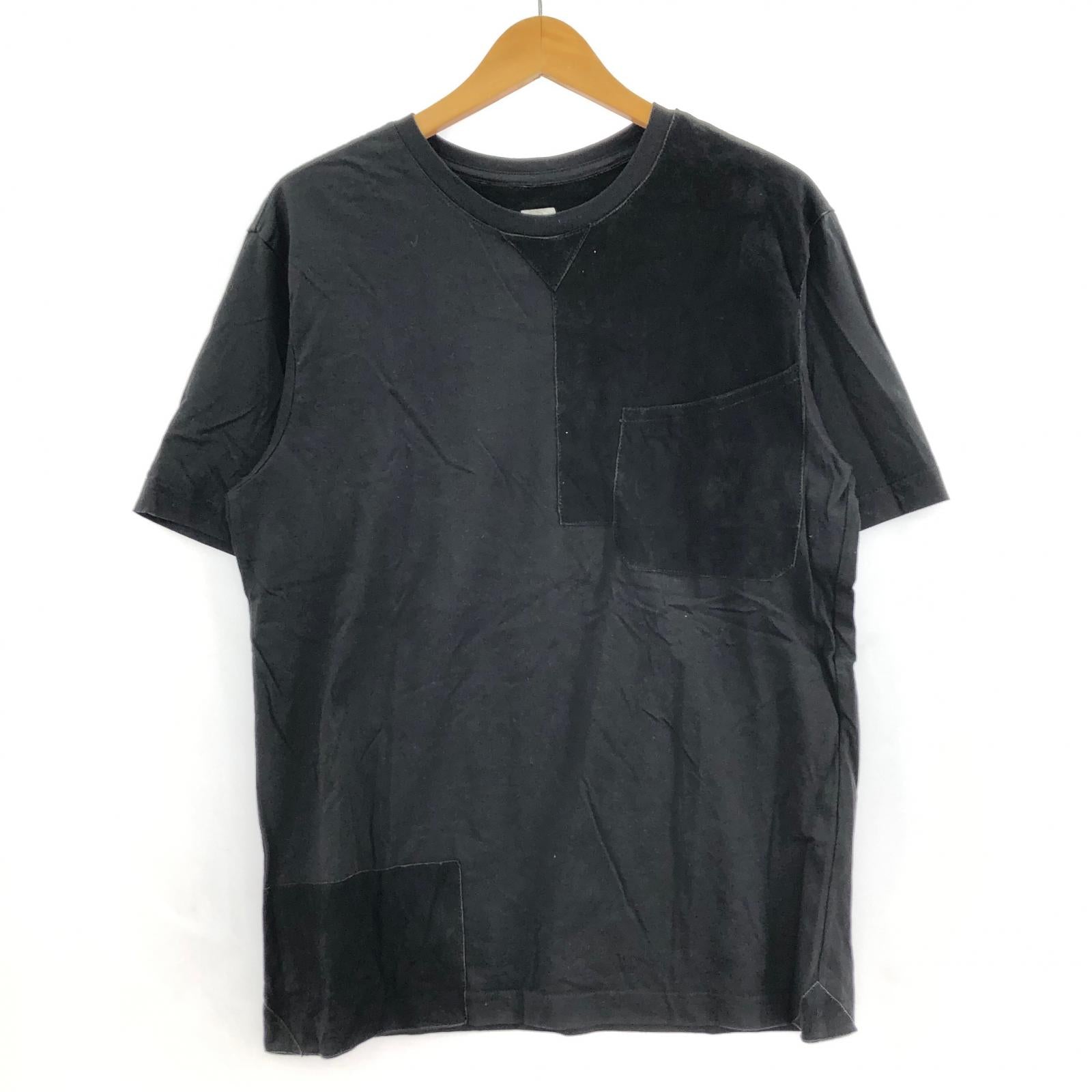 半袖Tシャツ スウェード切替S/S Tee M ブラック
