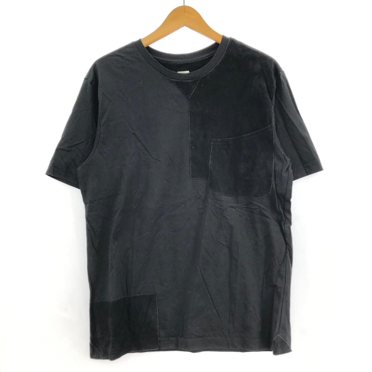 半袖Tシャツ スウェード切替S/S Tee M ブラック