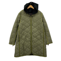 ジャケット hood quilt coat 緑 M M カーキ