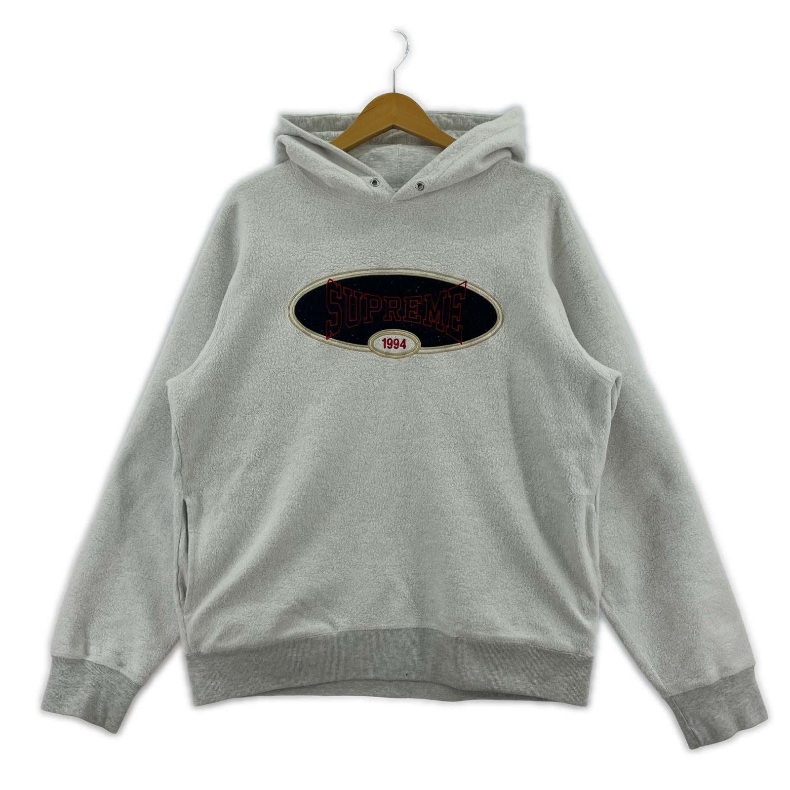 パーカー 18SS Reverse Fleece Hooded M グレー M ホワイト