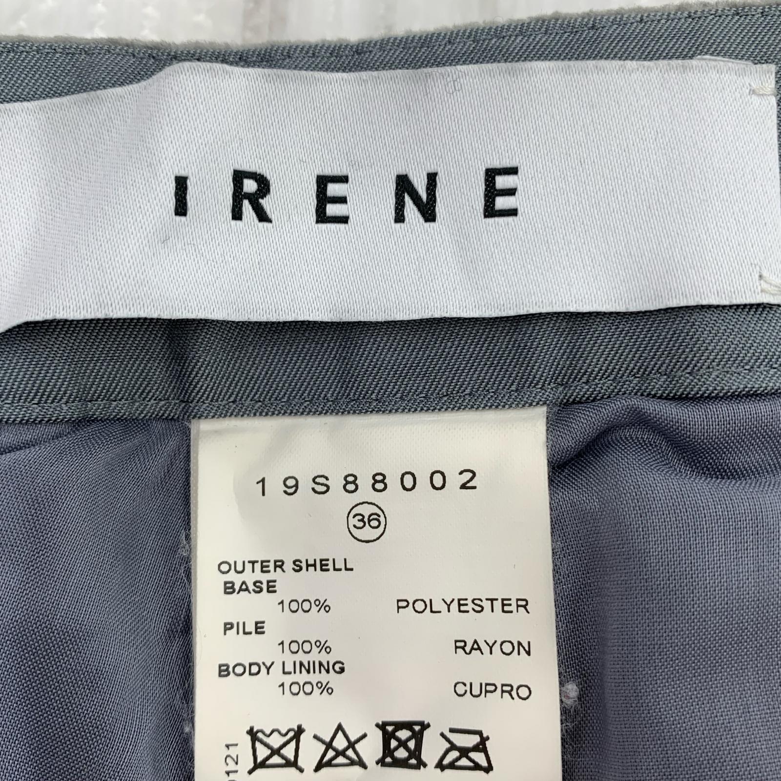 パンツ IRENE サイドライン ベルベット グレー 36 19S88002 36 グレー