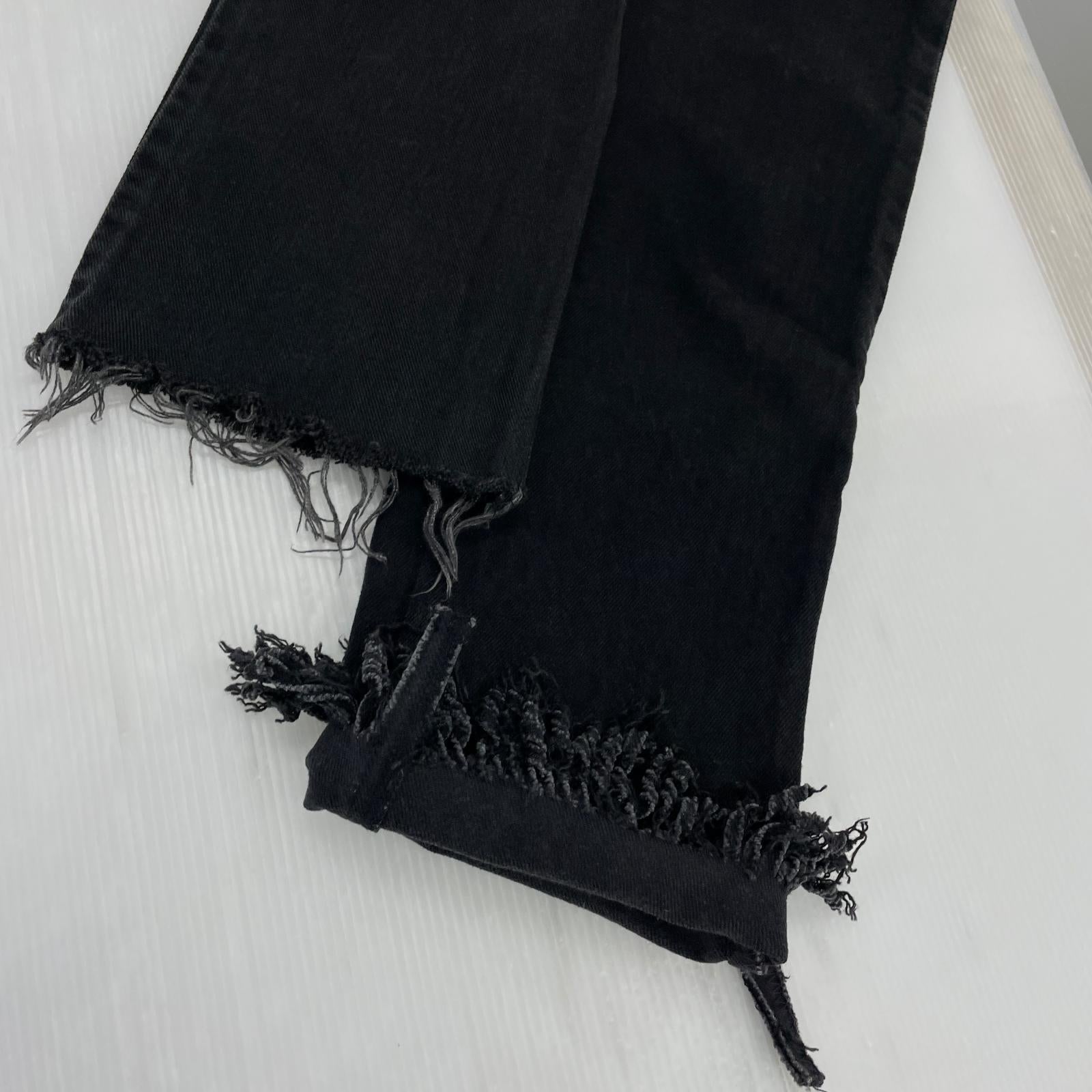 デニムパンツ Levi's カットオフ リメイク デニムパンツ グレー ブラック