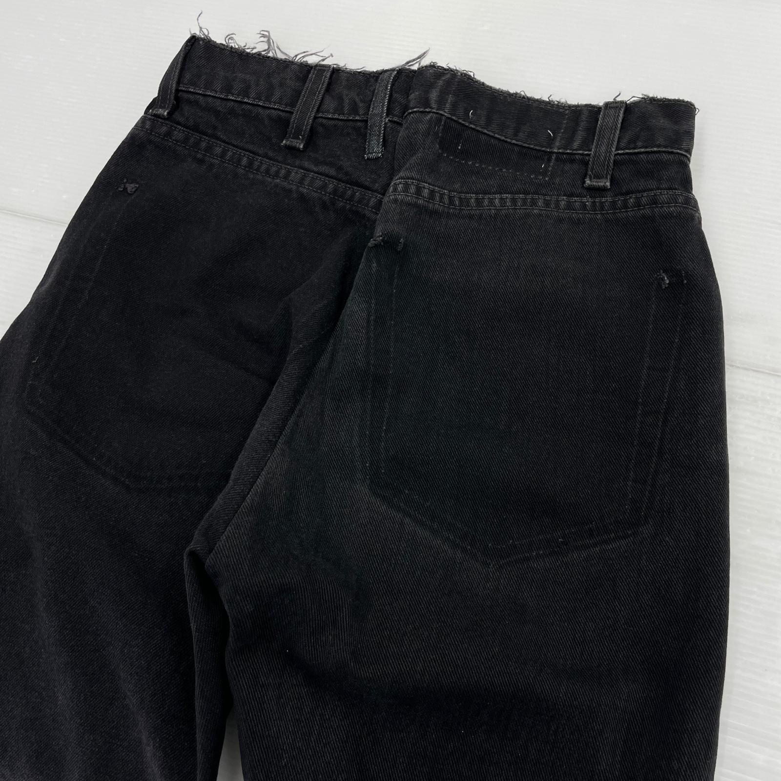 デニムパンツ Levi's カットオフ リメイク デニムパンツ グレー ブラック