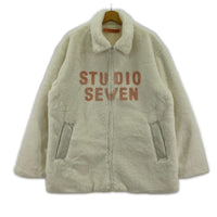 ジャケット STUDIO SEVEN ボアジャケット 白 L L ホワイト