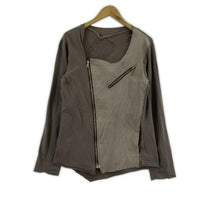 レザージャケット Huei レザー切替しライダースジャケット GRY グレー