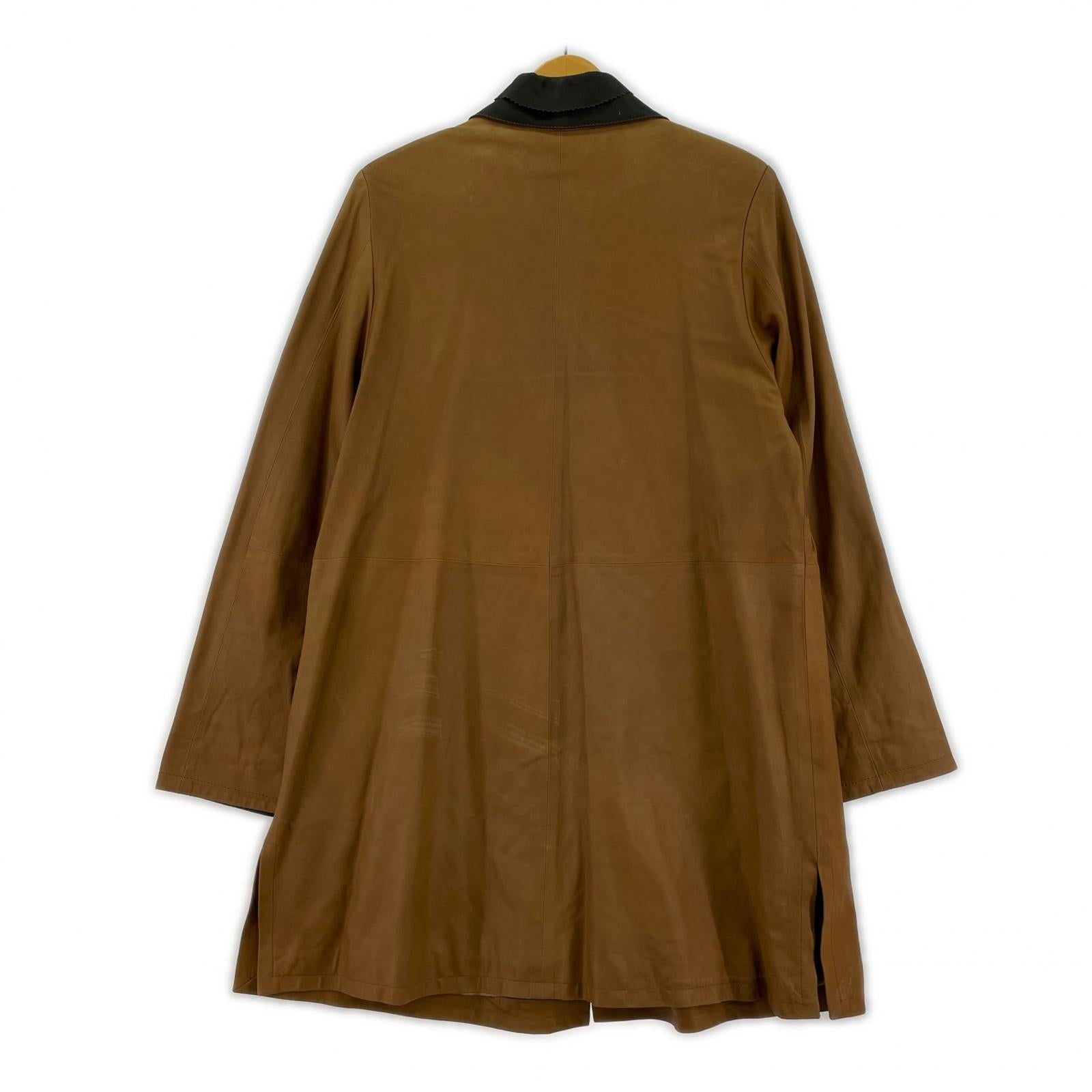 ジャケット pierotucci レザーコート 38 ブラウン 38 ブラウン