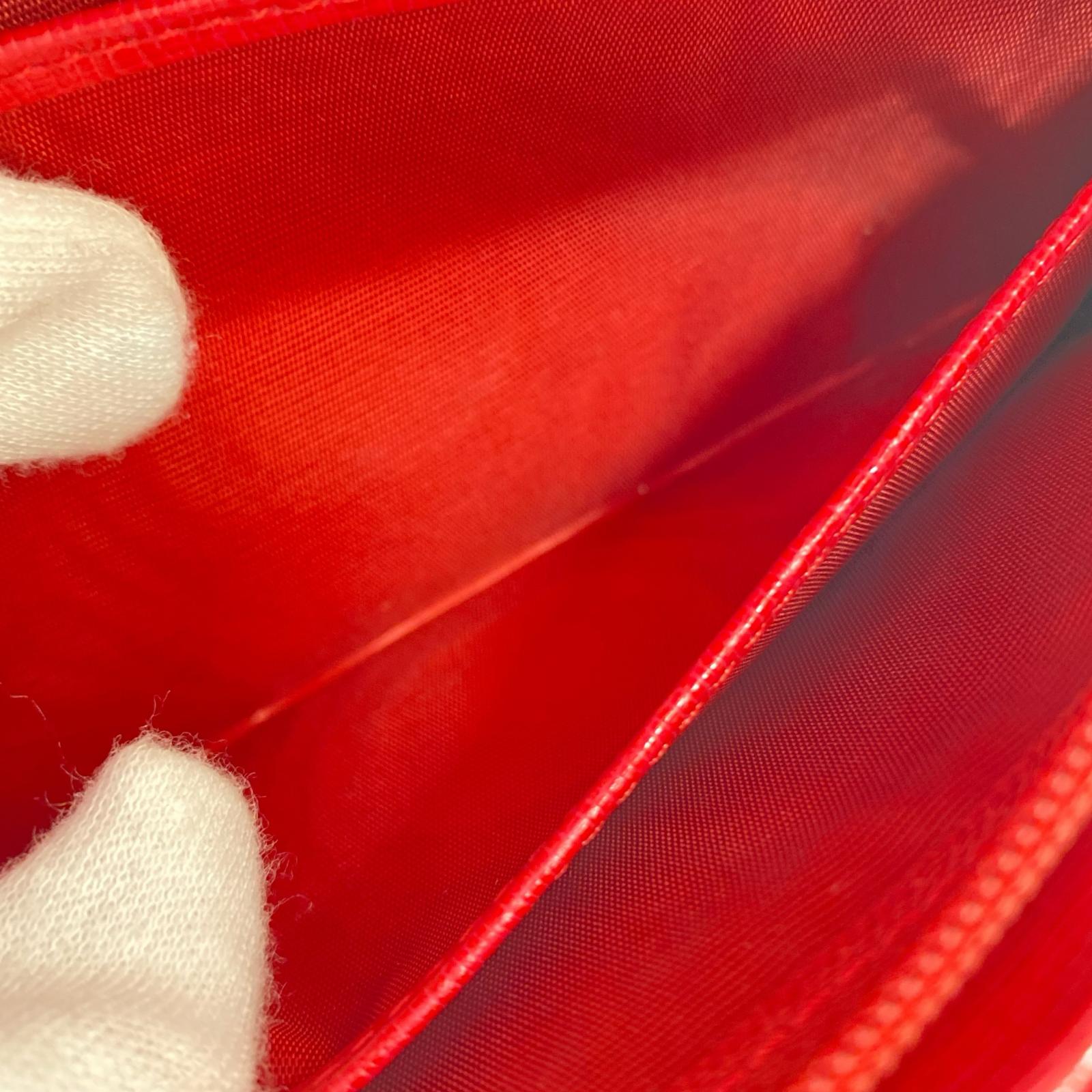 長財布 二つ折り長財布/赤