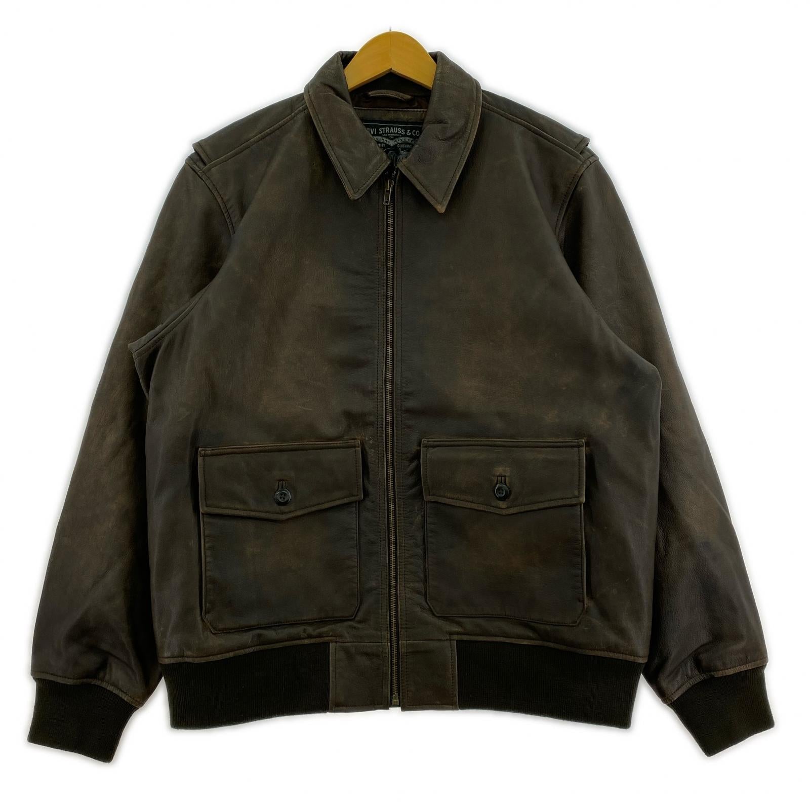 レザージャケット CLAYTON A-2タイプ AVIATOR JACKET 003AU-0000 M ブラウン